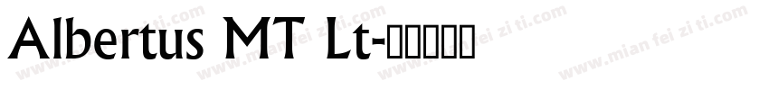 Albertus MT Lt字体转换